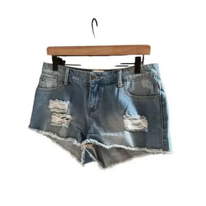GB Distressed Denim Frayed 3”‎ Jeans Shorts Size 9